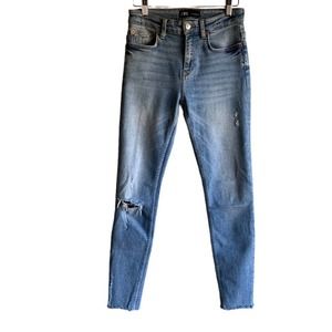 Zara Light Wash Distressed Skinny Jeans Size 4